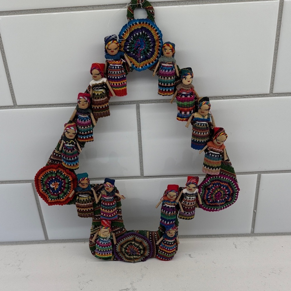 Colorful Handmade worry Doll Wall Hanging